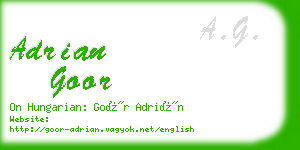 adrian goor business card